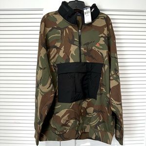 Polo cotton army fatigue sweatshirt with thin hood in zip color
